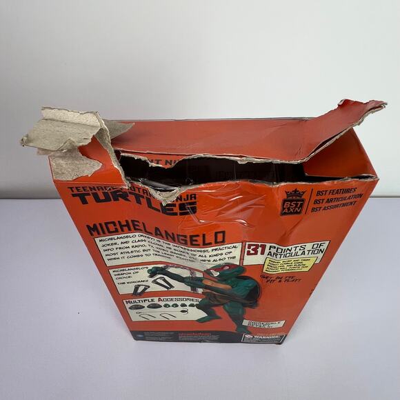 Teenage Mutant Ninja Turtles BST AXN Best of Michelangelo Figure Damaged Box - Picture 15 of 16